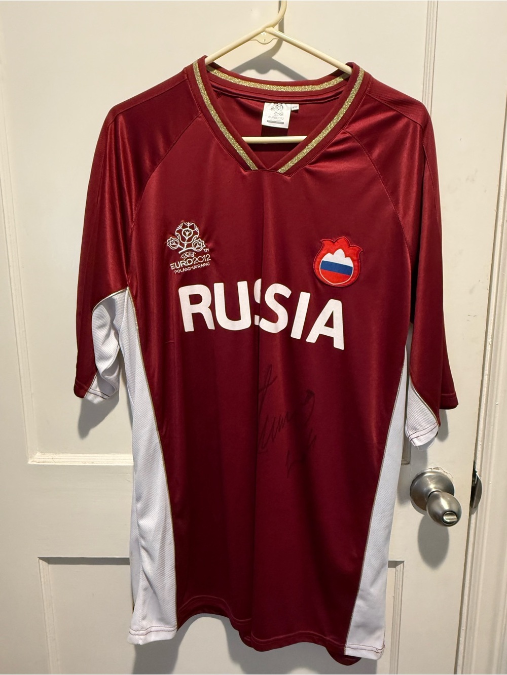 Worn as a cinched waist dress Autographed Vintage World Cup Soccer Jersey 2012